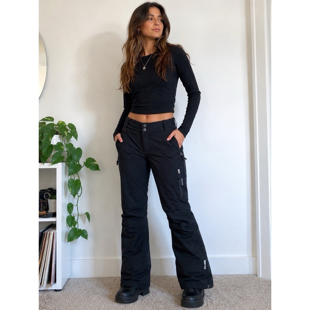 Roxy Gore-Tex Snow Ski Snowboard Pants Black Women's Small Waterproof